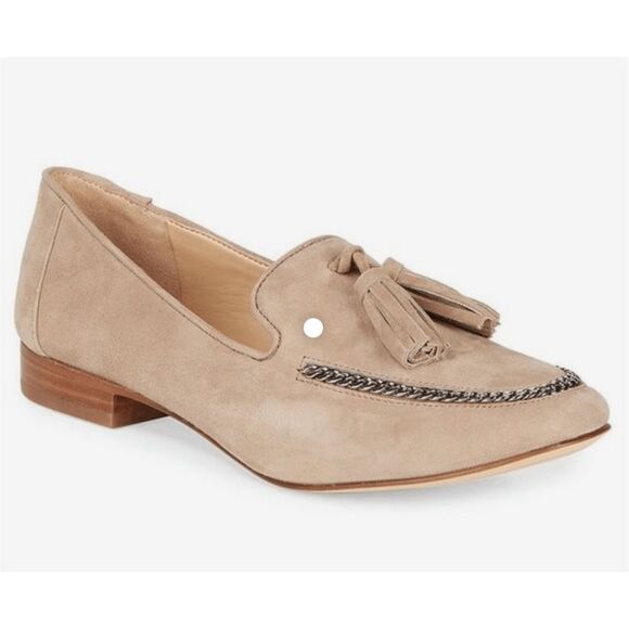 Karl Lagerfeld Paris Bari Leather Loafers Taupe Shoes, Size 6, MSRP $139 - Picture 1 of 11